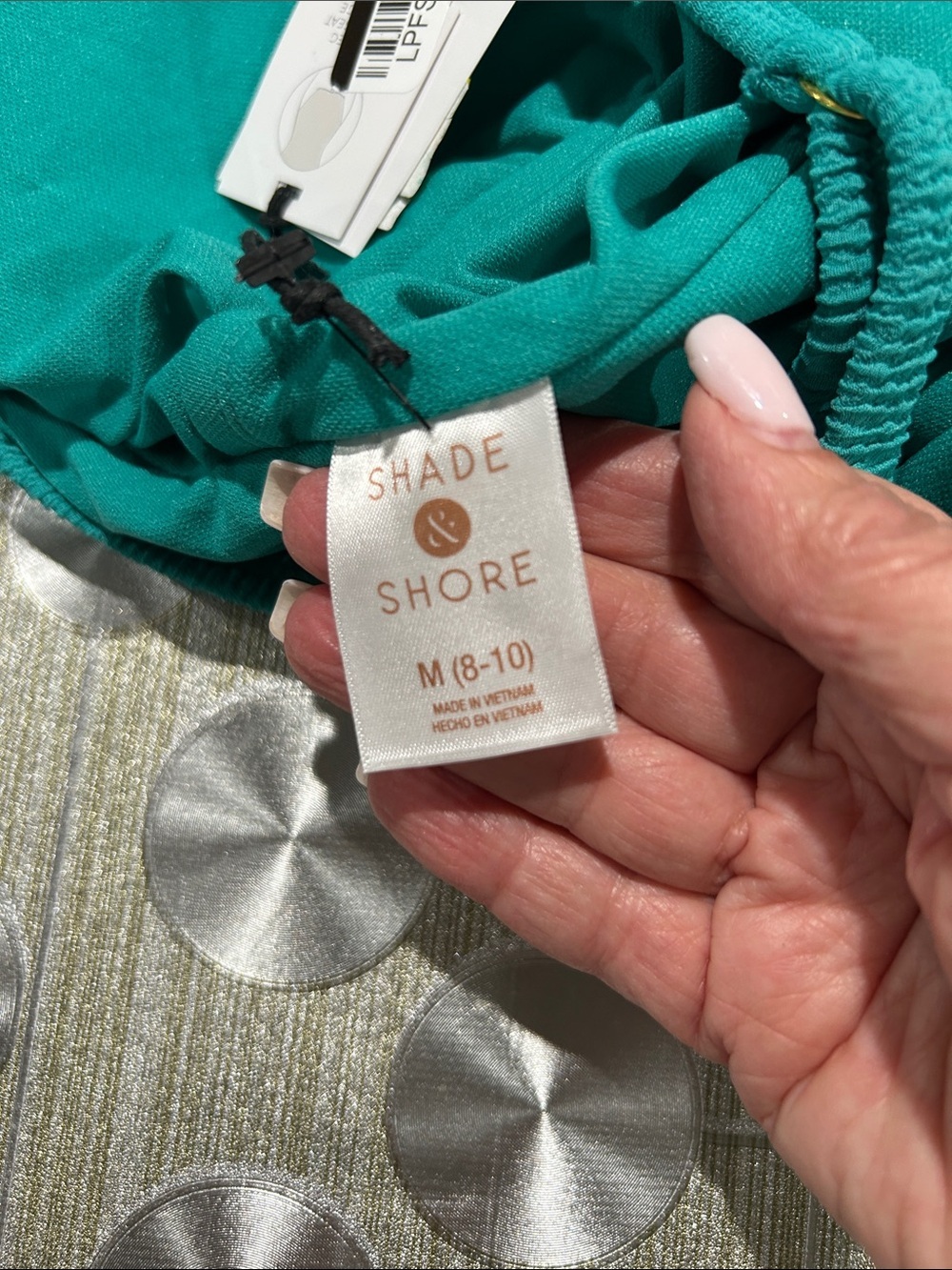 NWT. Shade + Shore Teal One Piece‎ Swimsuit - Picture 5 of 5